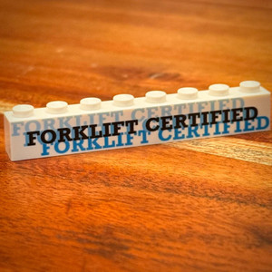 Forklift Certified Badge Brick