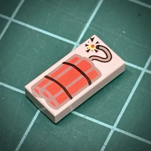 Lego 1x2 Dynamite Tile Old Light Grey