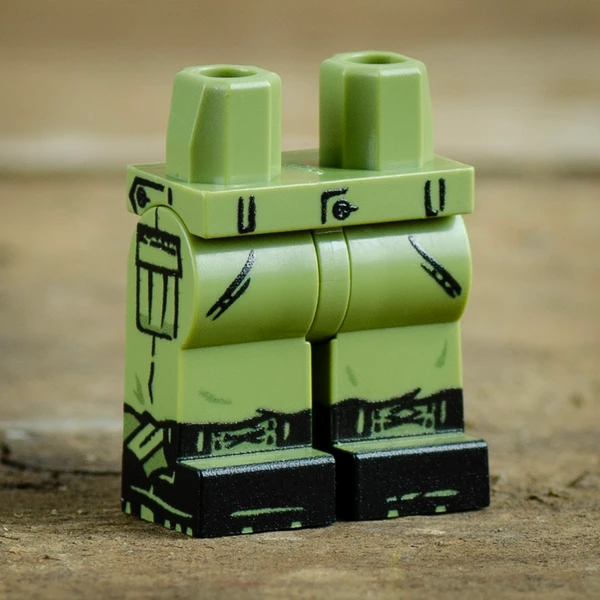 Vietnam 2nd Pattern Jungle Pants with Third Pattern Jungle Boots Minifigure Legs