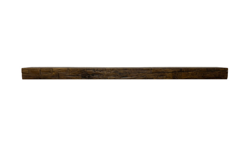 2327 - 4x8x72 Reclaimed Floating Mantel, Heavy Duty, Easy Hang, Solid Wood, Rustic, USA Handmade, One of a Kind