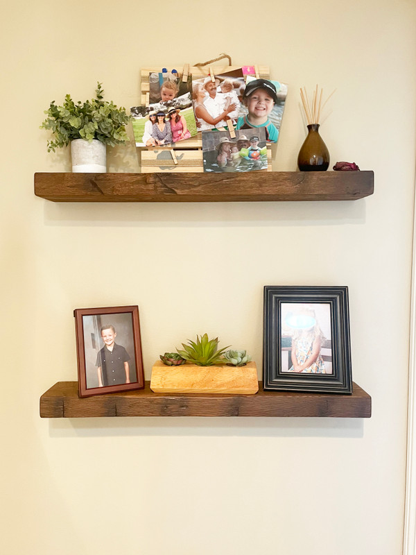 2 Inch Thick Floating Shelves – 7 Inch Deep, Multiple Widths & Colors | Joel’s Antiques