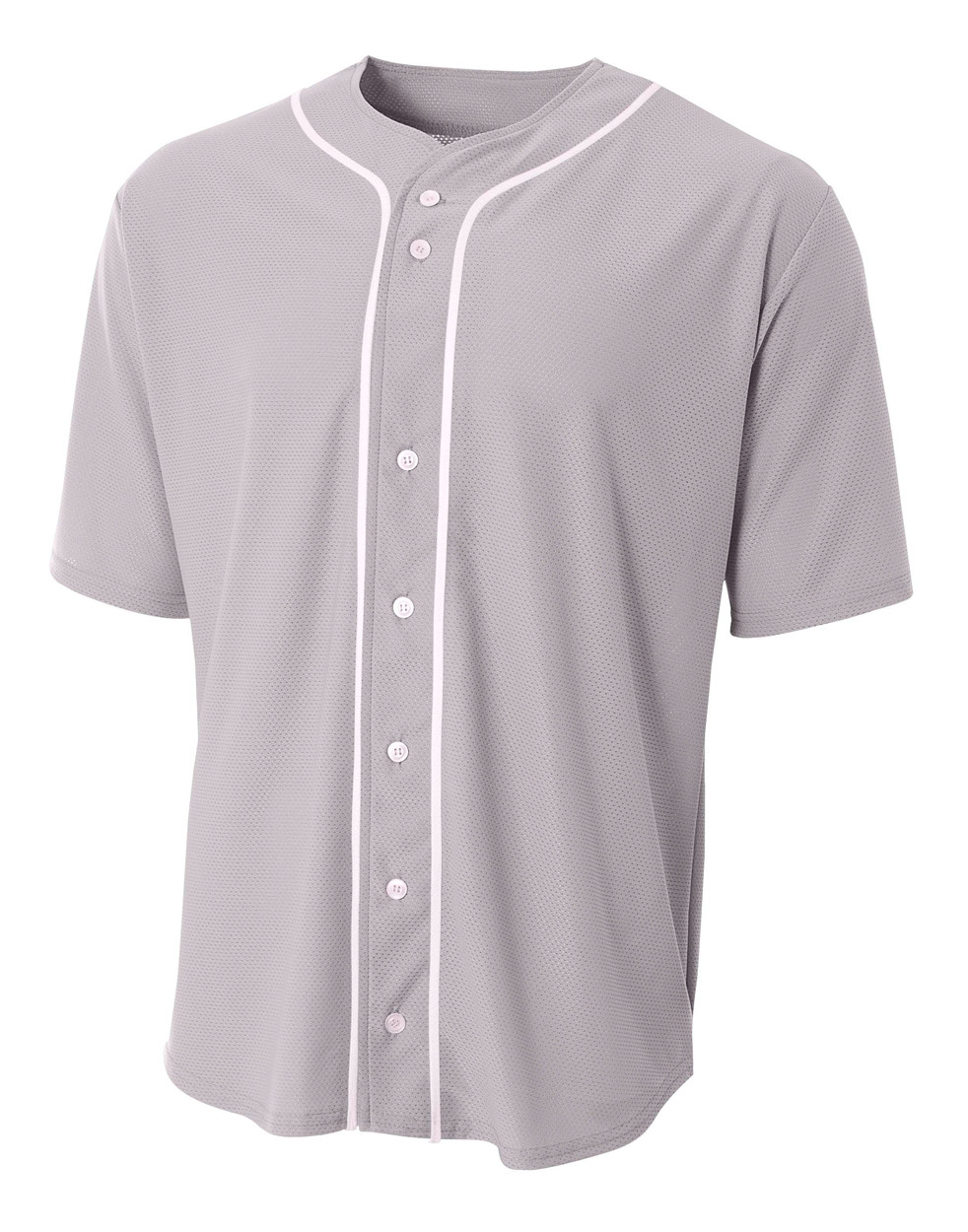 NB4184 - A4 Short Sleeve Full Button Baseball Jersey