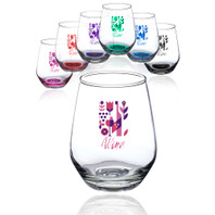 12 oz. Silicia Stemless Wine Glasses