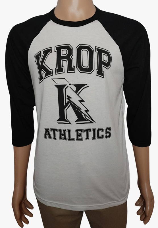 SALE !!!!!!Krop Unisex 3/4 Athletic Baseball Tee