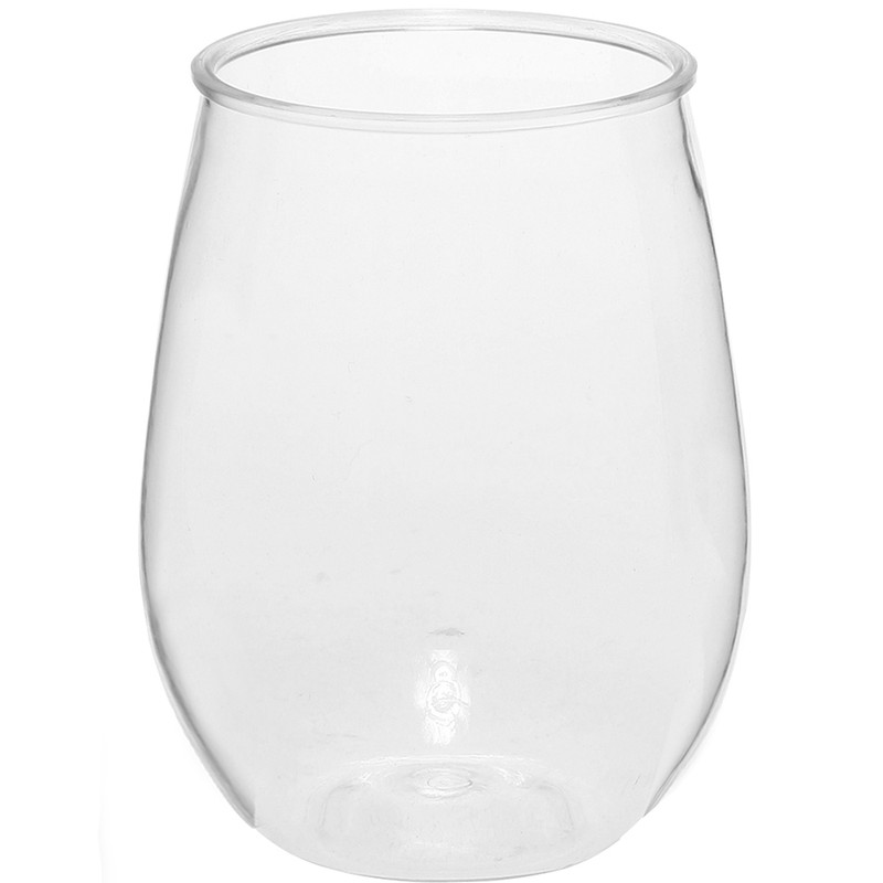 10 Oz Stemless Plastic Wine Glasses 8011