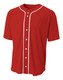 N4184 - A4 Short Sleeve Full Button Baseball Jersey