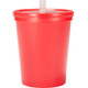 16 oz. Plastic Stadium Cups with Lid and Straw