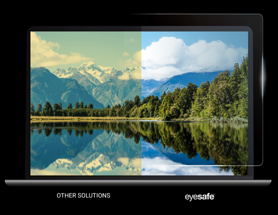 Eyesafe Technology maintains vivid color compared to common software solutions