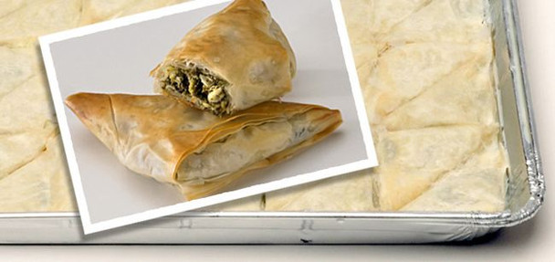 Spinach Pie/Spanakopita Tray 24pcs/3oz Kontos (72oz)