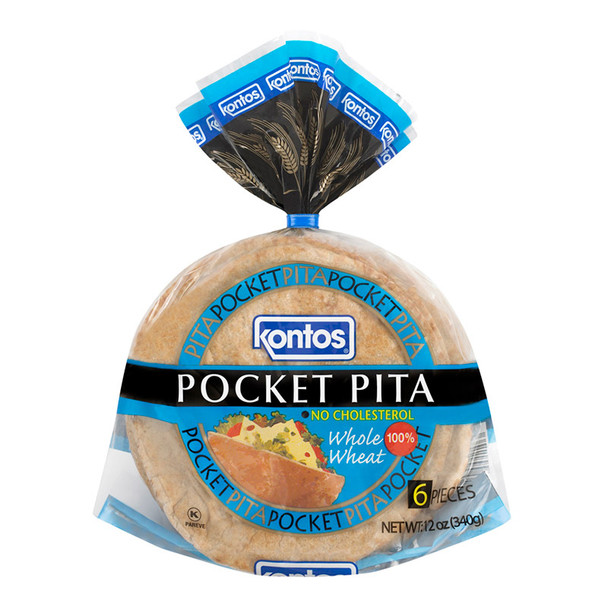 Pocket Pita Wheat 6" Kontos (12oz)