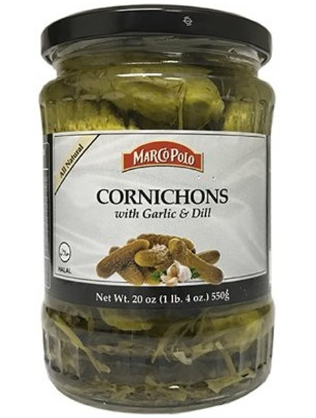 Cornichons with Garlic & Dill Marco Polo (20oz)