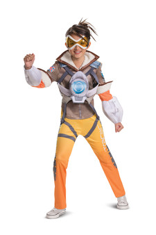 Disguise Overwatch Tracer Child Jumpsuit, Vest & Goggles Small 4 - 6X