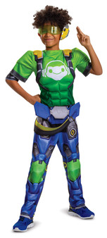 Disguise Overwatch Lucio Child Jumpsuit, Belt, Armband & Headpiece XL (14-16)