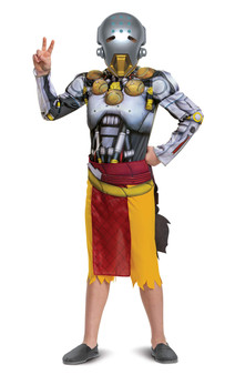 Disguise Overwatch Zenyatta Child Jumpsuit w/Muscles, Belt & Mask Boys Size L 10-12