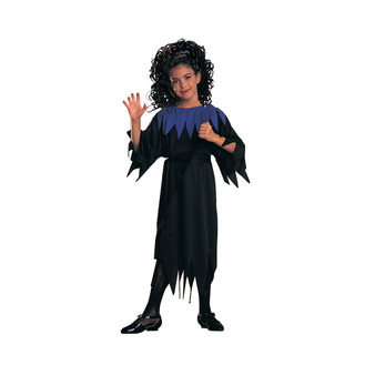 Rubies Witch Costume Black/Purple Dress, Waist Sash Child Size S 4-6