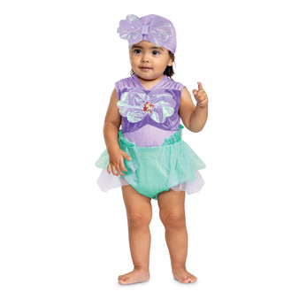 Disguise Disney Ariel Posh Infant Costume, Romper & Headpiece, Polyester 6-12 Months