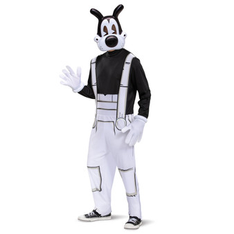 Bendy and the Ink Machine Boris Adult Costume, Black & White, Medium (38-40)
