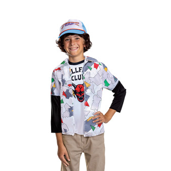 Disguise Stranger Things Dustin Child Costume Shirt w/Attached Tee & Cap M (8+)