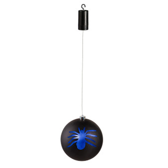 Evergreen 8" Shatterproof LED Ornament Black w/Spider Batteries Not Included