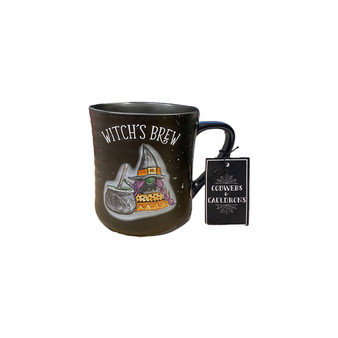 Cobwebs & Cauldrons Witch Gnome Witches Brew Oversize Ceramic Mug, Holds 16 fl oz