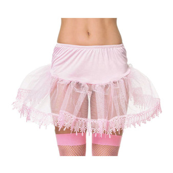 Cinema Secrets Womens Teardrop Lace Petticoat Pink Adult Skirt Costume Accessory