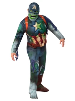 Rubies MARVEL Deluxe Adult What If...? Zombie Captain America Costume, Standard