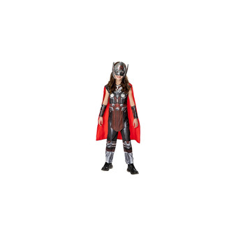 Rubies Marvel Thor Love and Thunder Girls Mighty Thor Fancy Dress Costume, Large