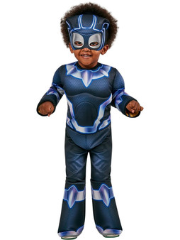 Rubies MARVEL Disney Junior Deluxe Toddler Black Panther Costume, 3T-4T