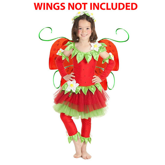 Princess Paradise Girls Red Strawberry Fairy Costume Size X-Large 12 