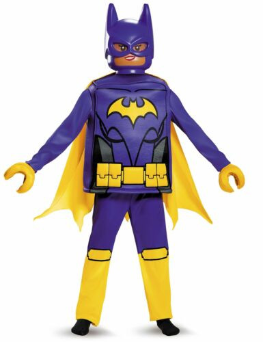 Lego Batgirl Lego Movie Deluxe Girls Costume Tunic Pants Mask Hands M 7-8