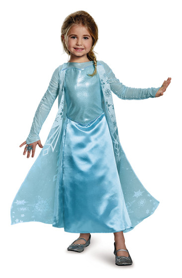Disguise Elsa Sparkle Deluxe Frozen Disney Costume, X-Small/3T-4T