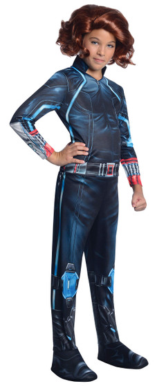 Marvel Avengers Age of Ultron Black Widow Jumpsuit Attached Shoe Covers Child M 8-10