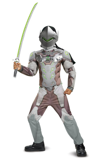 Disguise Overwatch Genji Jumpsuit, Hood & Mask Child Size M 7-8