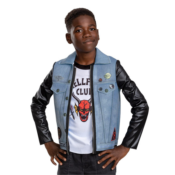 Disguise Stranger Things S4 Eddie Tween Classic Jacket w/Tee Only, Size M (8-10)