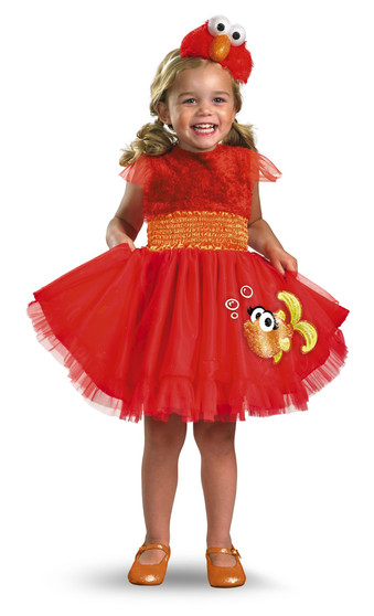 Disguise Sesame Street Frilly Elmo Toddler Costume, Size M (3T-4T)