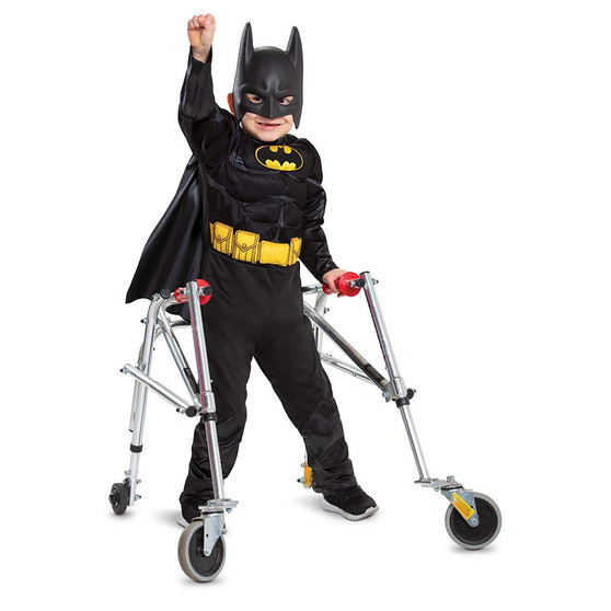 Disguise Batman Adaptive Deluxe Costume Jumpsuit, Cape & Mask Child Size S (4-6)