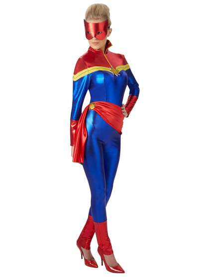 Rubies MARVEL Adult Captain Marvel Fancy Dress Costume - Large