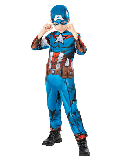 Rubies MARVEL Child Green Collection Captain America, Large (7Y-8Y)