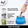Dog It Elevated Dog Dish Blue Plastic w/Metal Non Slip Large 30.4oz, 8.75"x6.5"H