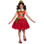 Shopkins Strawberry Kiss Classic Costume Dress & Headband Child Size S 4-6X