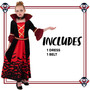 Spooktacular Creations Vampiress Princess Costume Dress & Belt Child Size Small