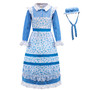 Spooktacular Creations Pioneer Girl Costume Dress & Bonnet Girls L 10-12 Years