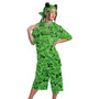 Disguise Billie Eilish Bravado Adult Top, Shorts, Head Wrap & Face Mask M 8-10