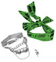 Disguise Billie Eilish Bravado Accessory Kit, Contains Headwrap, Necklace & Ring