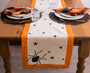 DII Halloween Black Stars & Spooky Spider  Table Runner, 100% Cotton, 14x72"