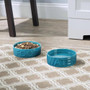 Park Life Designs Ceramic Classic Pet Water Bowl, Azure Blue, Large