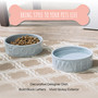 Park Life Designs Classic Round Small Pet Bowl Gray Water 2 Cup