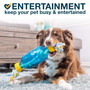 Our Pets IQ Treat Tug Dog Toy, Large, Blue Plastic w/Rope 4.02"x10.63"H