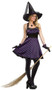 Fun World Womens Purple Whimsical Witch Polka Dot Adult Halloween Costume 2-8