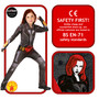 Rubie's MARVEL Deluxe Child's Black Widow Costume, Black , Small